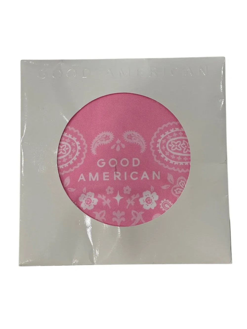 Good American Pink Bandanna Scarf